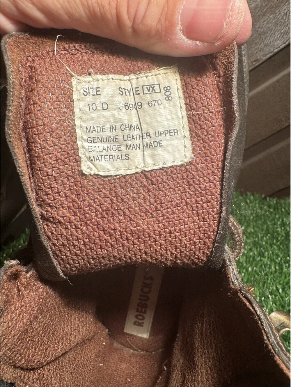 Vintage Sears Roebucks Work Boots Mens 10 D Leather Brown Lug Sole Style 86909
